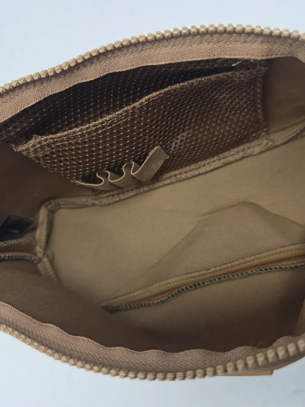 Dagne Dover Hunter Neoprene Toiletry Bag Medium Camel Tan Cosmetic Pouch